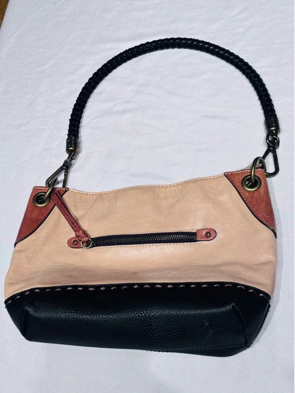 The Sak Leather Colorblock Shoulder Bag